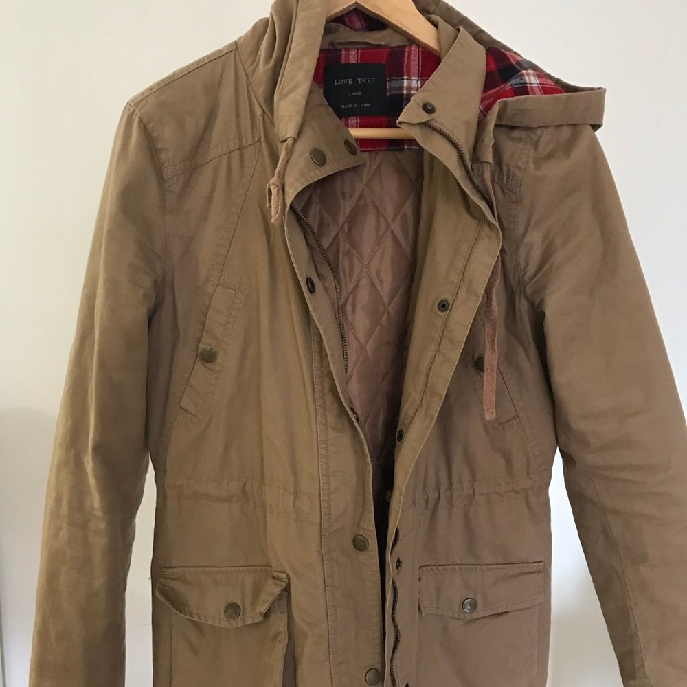 Brown Plaid Hiking Jacket